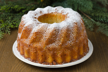 orange and walnut cake horizontal