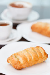 coffee with puff pastry