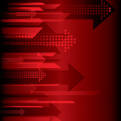 Arrowed business chart isolated of red color - 47482089