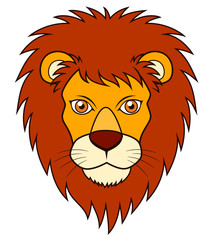 illustration of Lion face