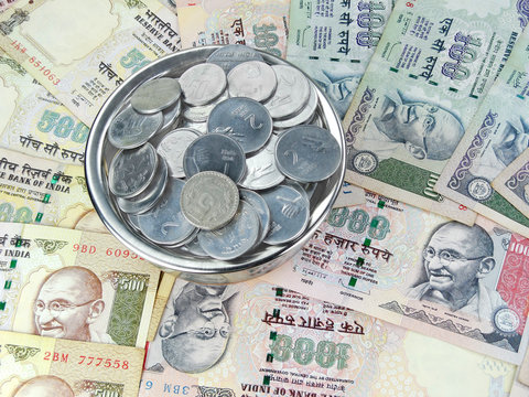 Indian Rupees and Coins