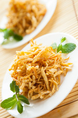 chak - Chak honey on two white plates