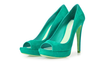 Woman shoes isolated on white