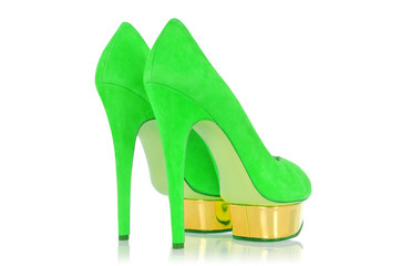 Woman shoes isolated on white