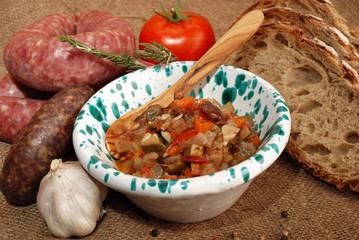 CAPONATA E SALUMI ( CAPONATA AND CURED MEATS )