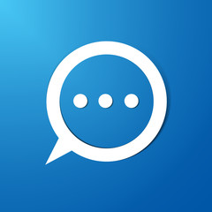 Abstract paper speech bubble background.