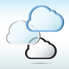 Abstract 3D speech bubble background..