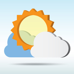 Abstract 3D weather speech bubble .
