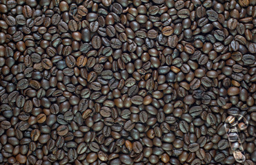 Obraz premium Christmas icon on coffee background and textured
