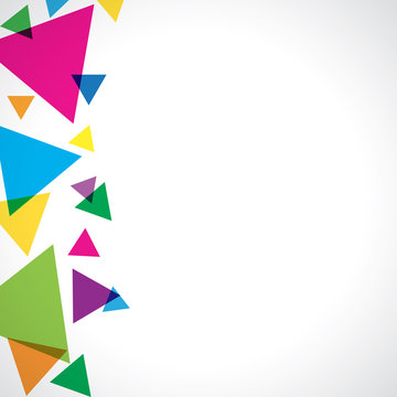 Triangles de couleur &agrave; gauche