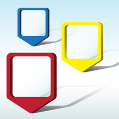 Abstract 3D location pointer background.