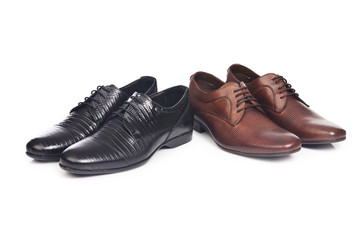 Male shoes isolated on the white