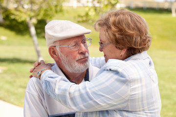 Fototapeta premium Happy Senior Couple in The Park