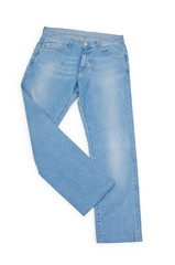 Pair of jeans isolated on the white