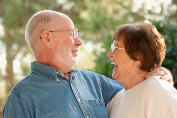 Happy Senior Couple Outdoor Portrait