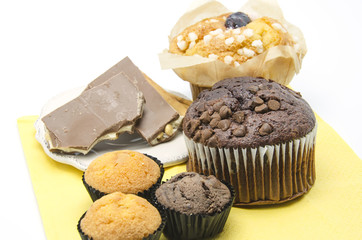 Muffins with chocolate