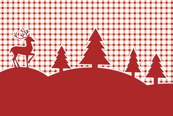 Nordische Weihnacht mit Rentier