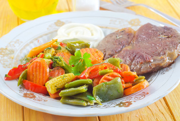 baked meat with vegetables