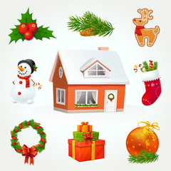 Highly detailed Christmas icon set