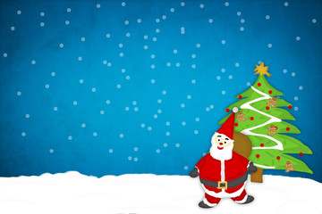 Santa Claus Paper Craft Background