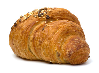 Croissant isolated on the white background