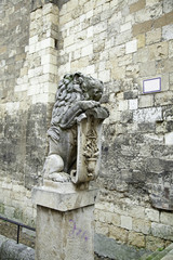 Gothic stone lion