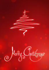 Merry Christmas Card. EPS has red, blue & green versions