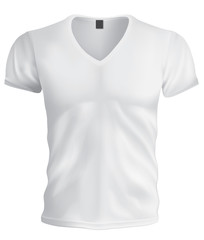White Vneck Tshirt Template