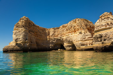Cliffs at Algarve beach, south of Portugal