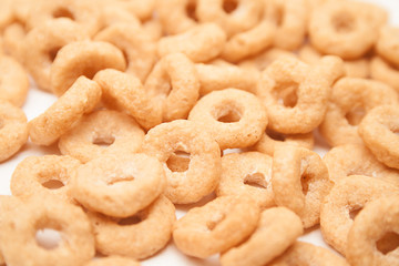 Grain rings on a white background