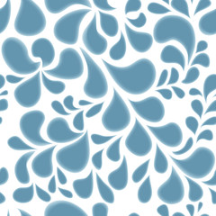Seamless soft light blue background with water drops. Eps10