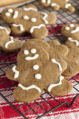 Fototapeta na wymiar Fresh Homemade Gingerbread Men