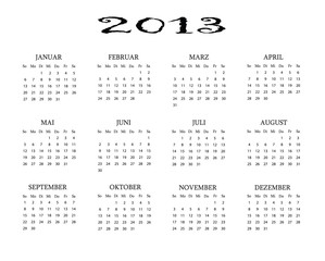 German calendar 2013