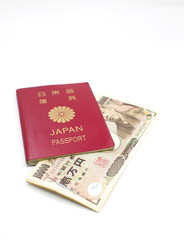 Japanese passport and japanese yen