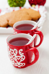 Christmas mulled wine and gingerbread
