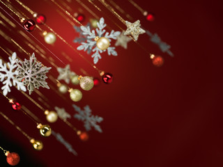 glittery christmas decorations