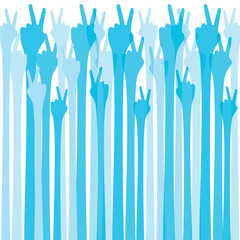 Victory hand background