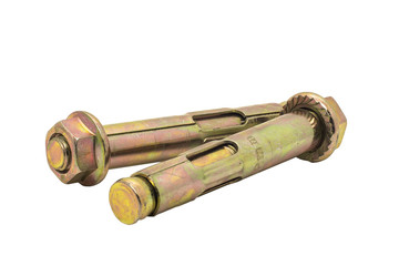 Anchor bolts isolated on white