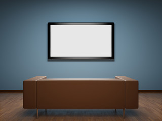 Room with TV and sofa