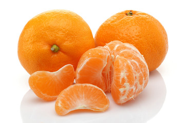 Tangerine and tangerine peeled