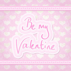 Be My Valentine Square Card