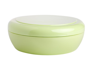 Green cream container