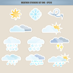Weather Icon Stickers – Set one