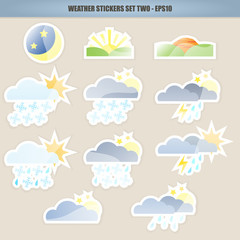 Weather Icon Stickers – Set Two