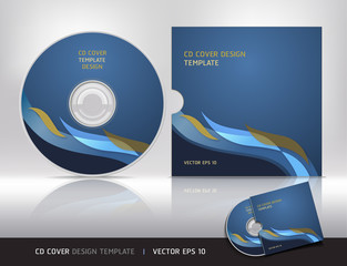 Cd cover design template.  Abstract background Vector illustrati