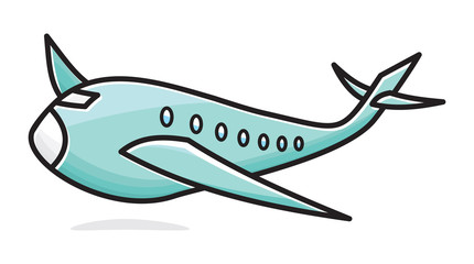 Flying airplane