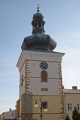 renaissance belfry of parish church in Krosno - obrazy, fototapety, plakaty