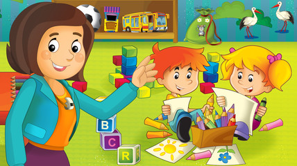 The cartoon kindergarten - fun and play