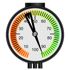 Vector gas manometer on a white background