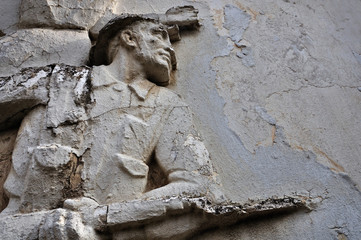 soldier with broken bayonet